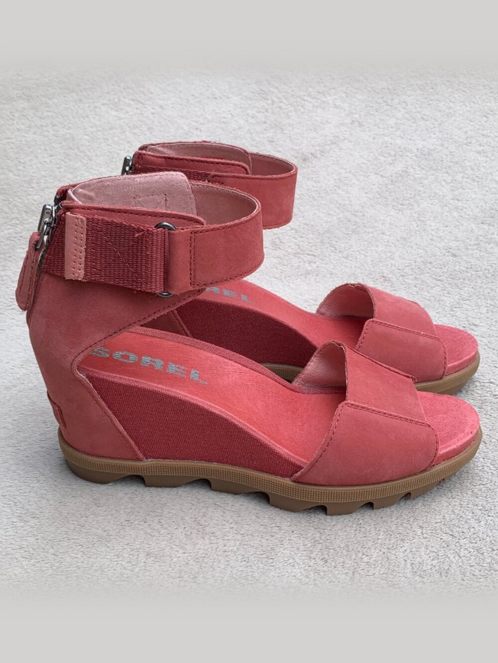 Sorel Joanie II Ankle Strap Open Toe Wedge Sandals Sz8